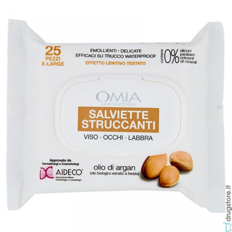 OMIA SALVIETTE STRUCCANTI XXL ARGAN 25p